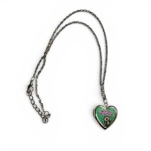 Vtg Y2K Original Bobby Jack “Born to Be a Star” Glitter Heart Locket Necklace